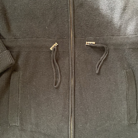 Anne Klein drawstring waist, zipper front cardigan - Picture 3 of 3